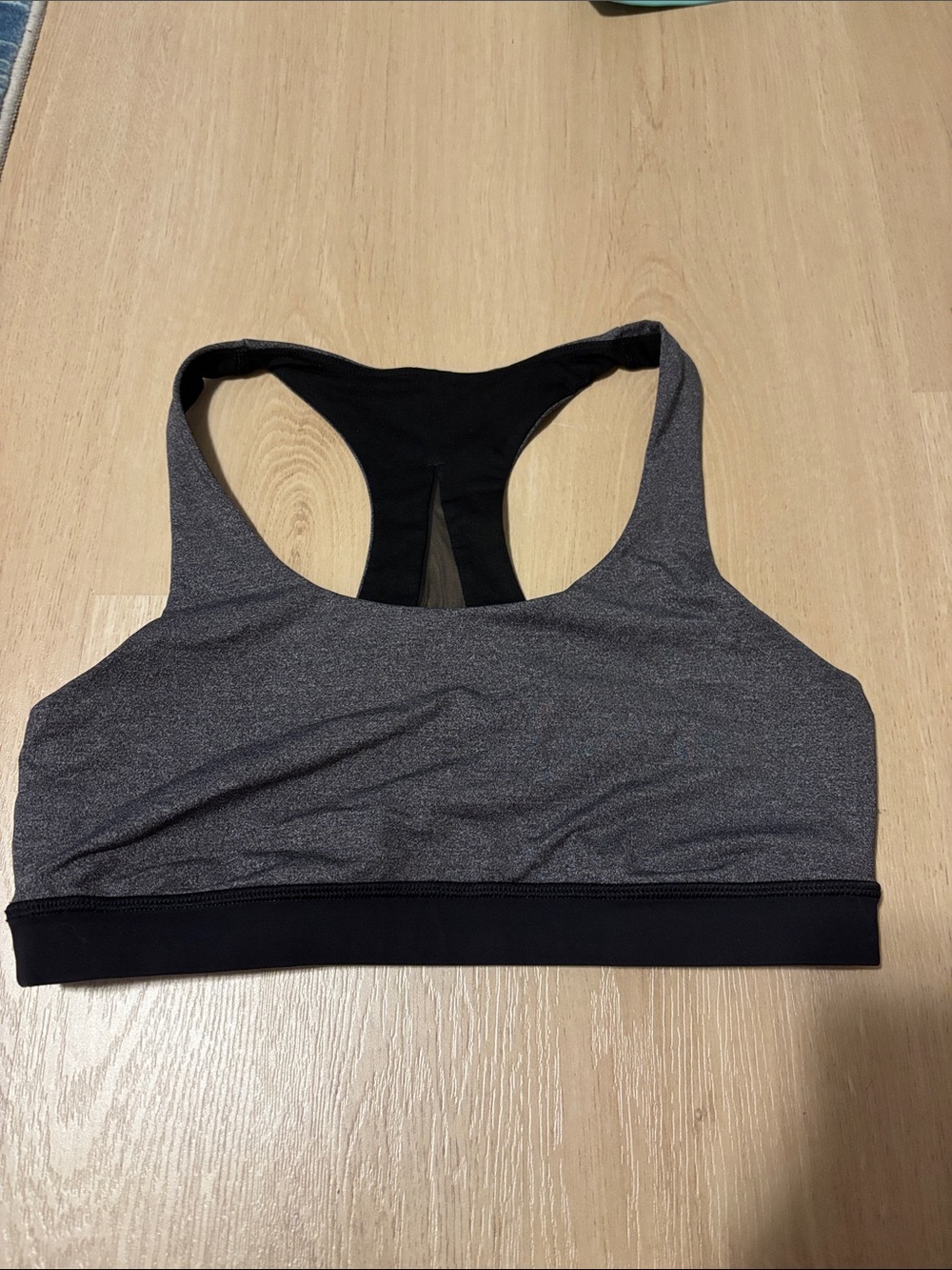 lululemon athletica Invigorate Grey and Black Sports Bra